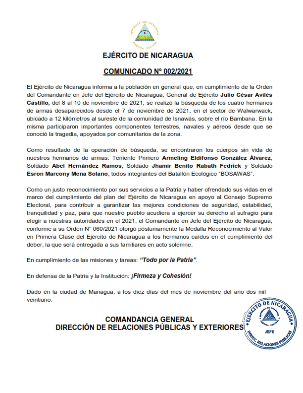 comunicado